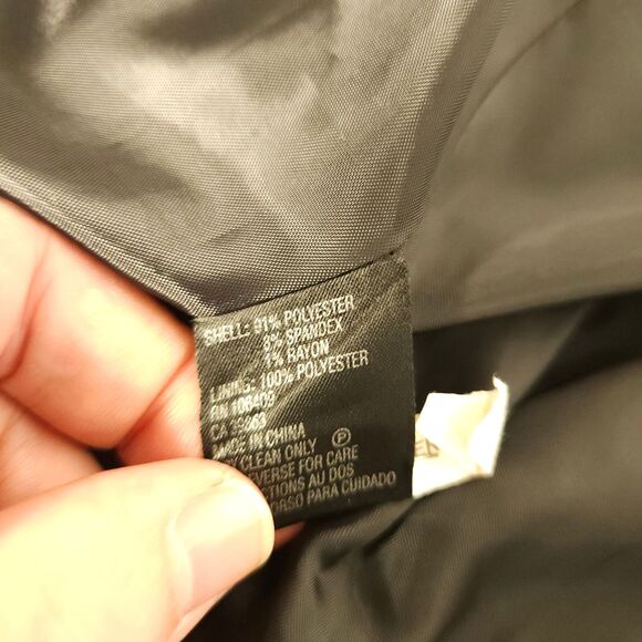 Tahari Womens 10 Black Pinstripe Polyester Blend 2-Button Office Career Blazer - Picture 4 of 7